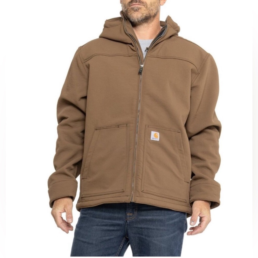 Carhartt Brown Hooded Insulated Work Jacket